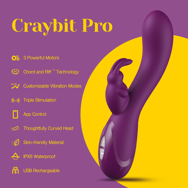 Tracy's Dog Craybit Pro - App Enabled Rabbit Vibrator