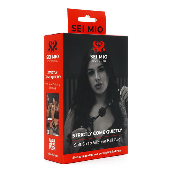 SEI MIO - Strictly Come Quietly - Soft Strap Silicone Ball Gag New Products / Bondage / Blindfolds Masks & Gags / Sei Mio / Sei Mio 