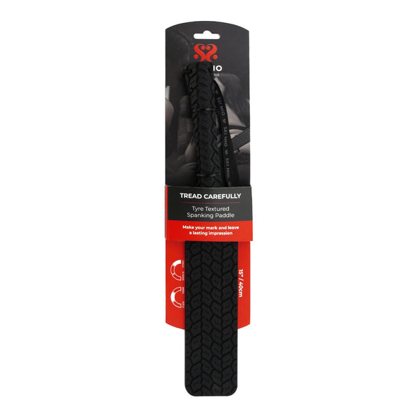 SEI MIO - Tread Carefully - Tyre Paddle - Black New Products / Bondage / Whips Paddles & Ticklers / Sei Mio / Sei Mio 