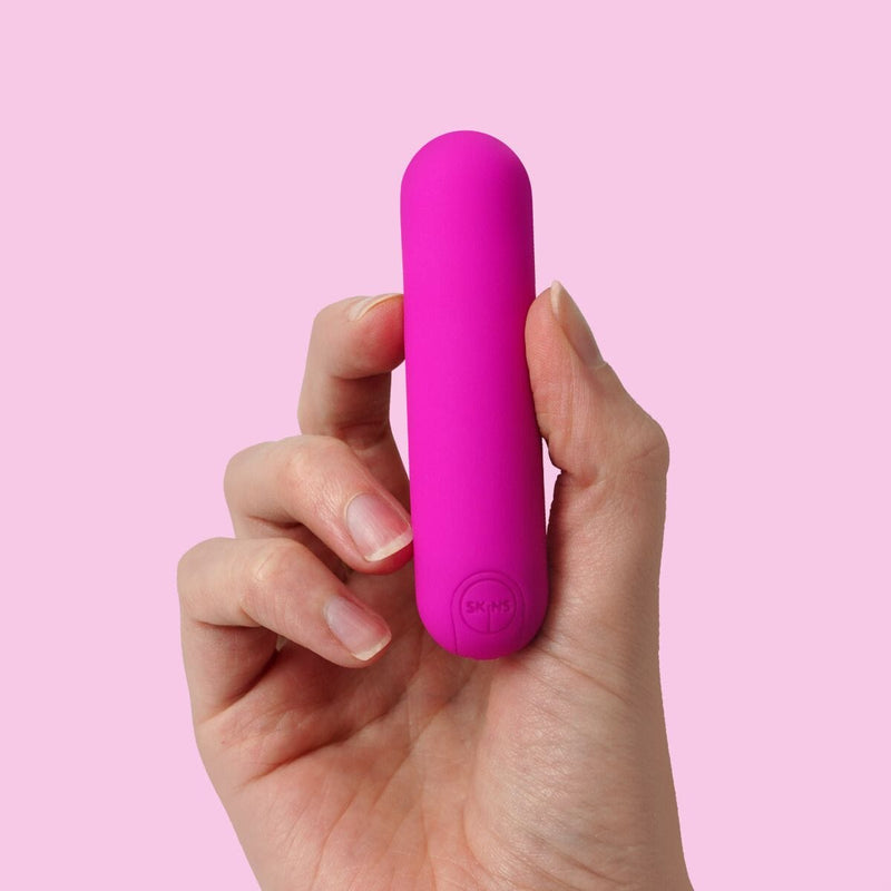 Skins Super Excite Rechargeable Pink Bullet Vibrator Bullet Vibrator Skins 