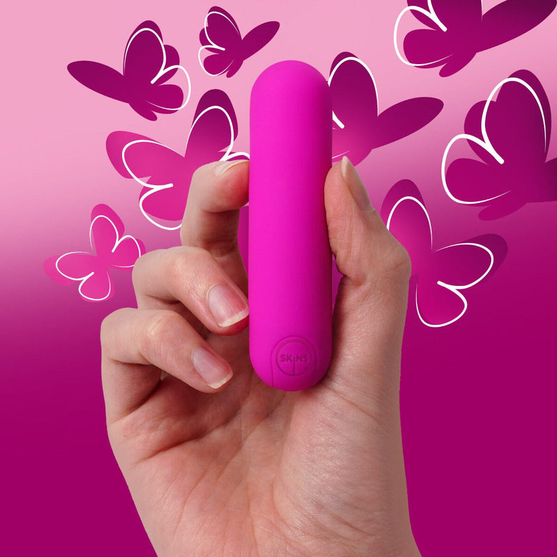 Skins Super Excite Rechargeable Pink Bullet Vibrator Bullet Vibrator Skins 