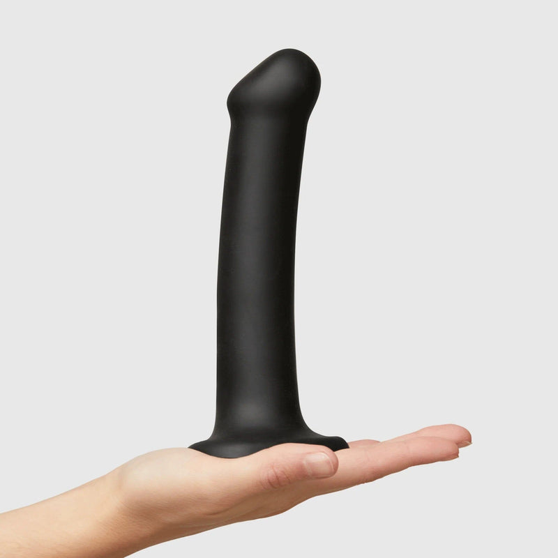 Strap On Me Semi-Realistic Dual Density Bendable Dildo Strap On Dildo Strap On Me Black 